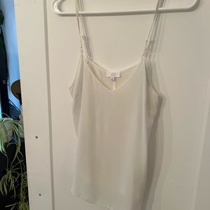 Aritzia Wilfred silk cami white